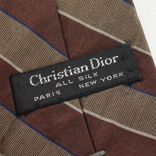 画像4: Christian Dior クリスチャンディオール バイアスストライプ柄 ネクタイ