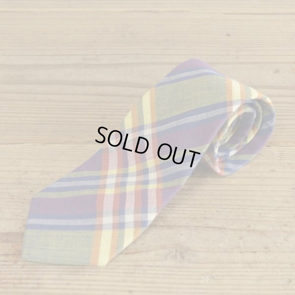 画像1: LANDS`END Madras Check Cotton Necktie