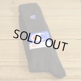 Champion Cotton Socks MADE IN USA Dead Stock 【Balck】