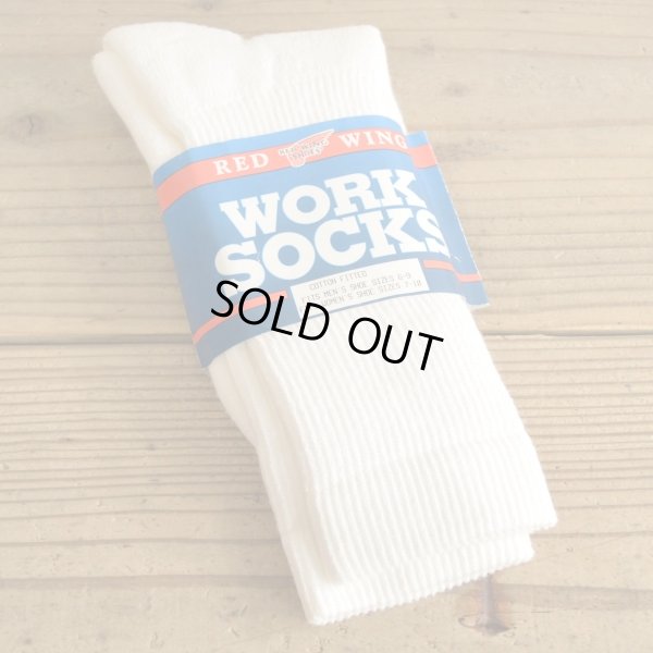 画像1: RED WING Work Socks MADE IN USA Dead Stock 【White】