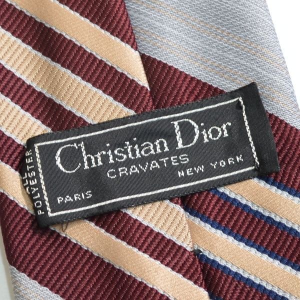 画像3: Christian Dior クリスチャンディオール バイアスストライプ ネクタイ