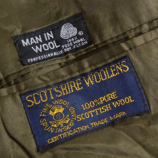 画像5: SCOTSHIRE WOOLENS ウール テーラードジャケット 【約 Mサイズ】  【SALE】