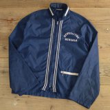 70s Unknown College Print Nylon Jacket