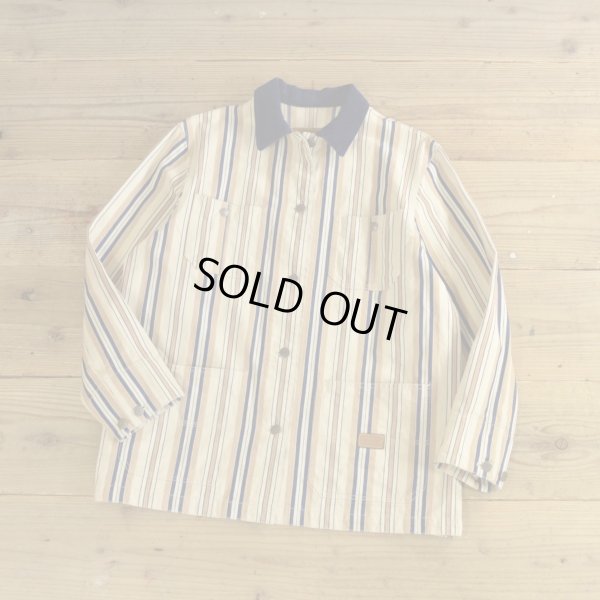 画像1: LAUREN Stripe Denim Coverall 【Large】