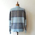 画像2: 70s Alfie Mohair V-Neck Pattern Sweater (2)