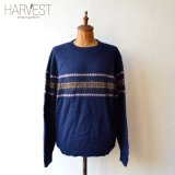 Reed st James Wool Pattern Crew Sweater  【SALE】