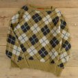 画像1: Jantzen Mohair Argyle Boat Neck Sweater (1)