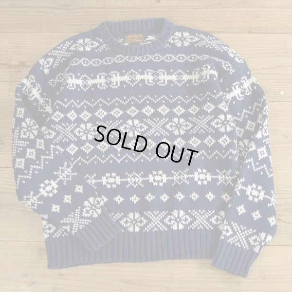 画像1: Eddie Bauer Cotton Knit Crew Neck Sweater