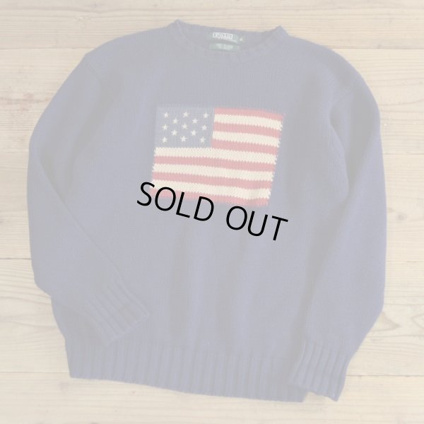 画像1: Polo Ralph Lauren American Flag Cotton Knit Sweater