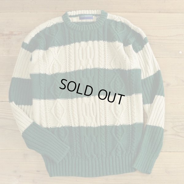 画像1: CRAYBROOKE Ramie/Cotton Knit Border Sweater