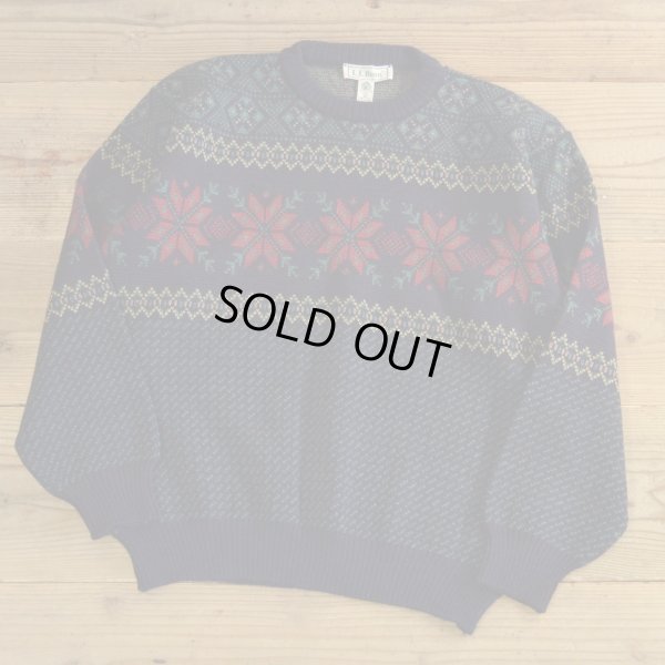 画像1: L.L.Bean Snow Flake Wool Sweater 【Medium】