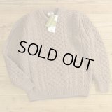 Carraig Donn Traditional Aran Sweater Dead Stock 【Small】