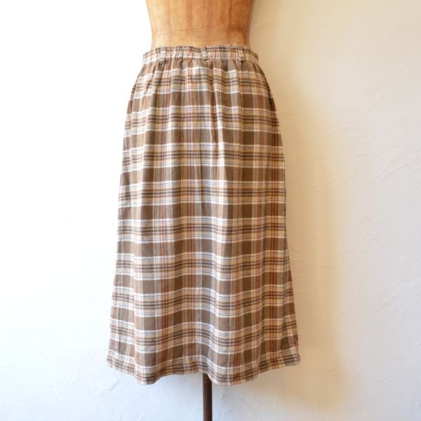 画像2: ORVIS Cotton Nel Check Button Skirt 【レディース】 【SALE】