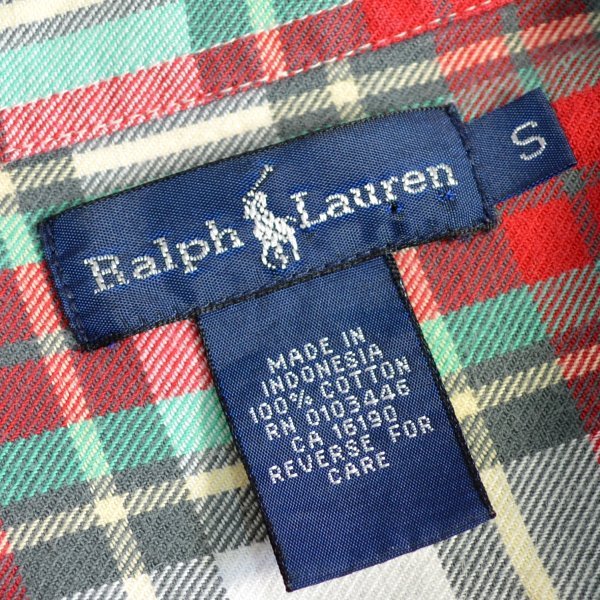 画像3: Ralph Lauren ラルフローレン チェックボタンダウンシャツ 【約 XSサイズ】