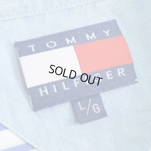 画像3: TOMMY HILFIGER トミーヒルフィガー リメイク シャツワンピース 7分袖 【約 Sサイズ】 【レディース】 【リメイク】