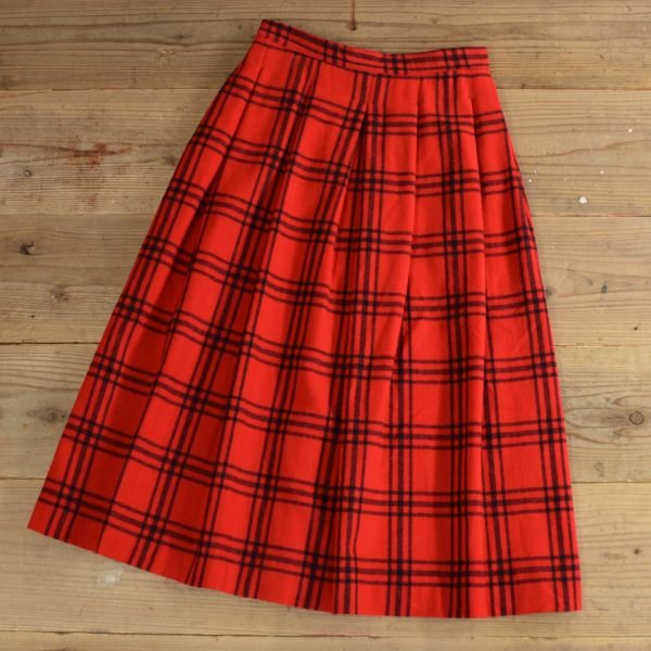 画像1: Woolrich Wool Check Long Skirt 【Ladys】