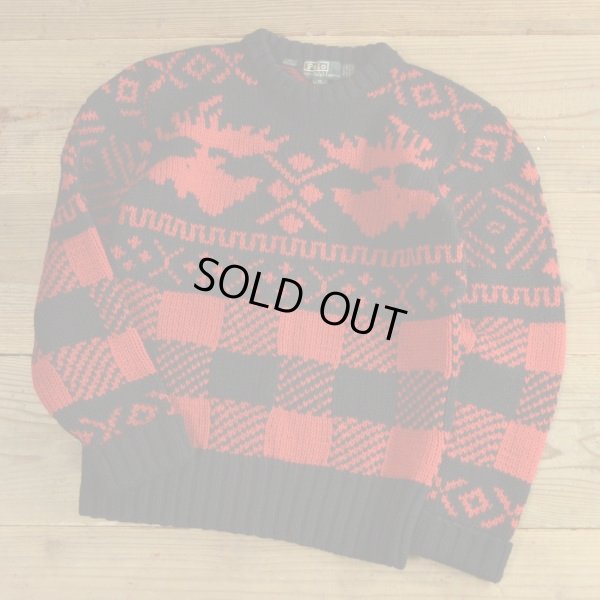 画像1: Polo Ralph Lauren Wool Knit Nordic Sweater