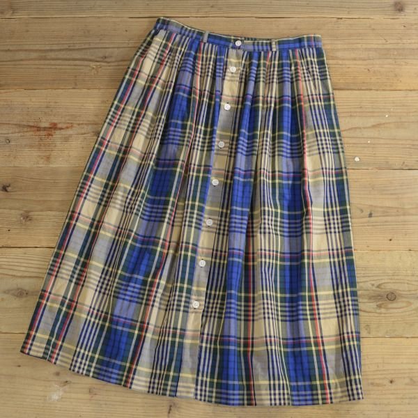 画像1: Talbots Cotton Check Long Skirt 【Ladys】