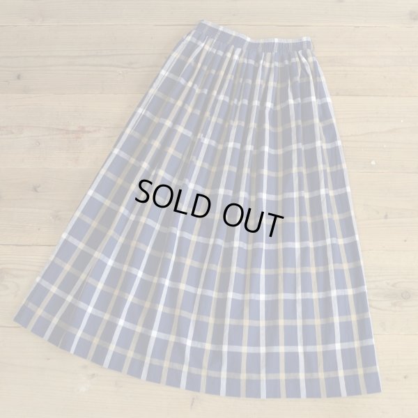 画像1: David Brooks Cotton Check Long Skirt 【Ladys】