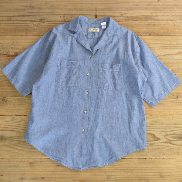 画像1: L.L.Bean Chambray Half Shirts MADE IN USA 【Ladys】