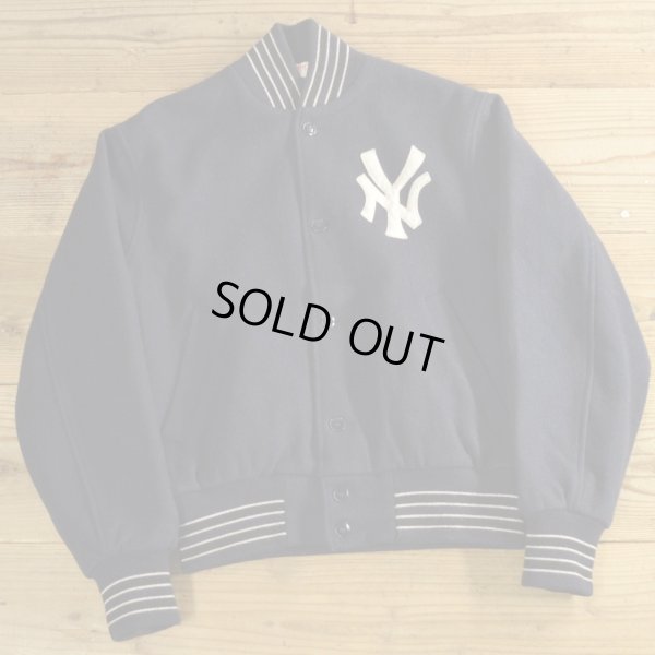画像1: Empire NY Melton Button Stadium Jacket MADE IN USA 【Large】