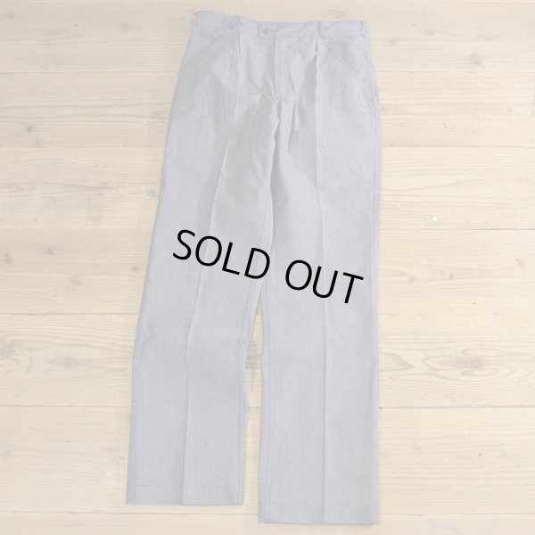 画像1: French Military Denim Trousers Dead Stock 【W32】