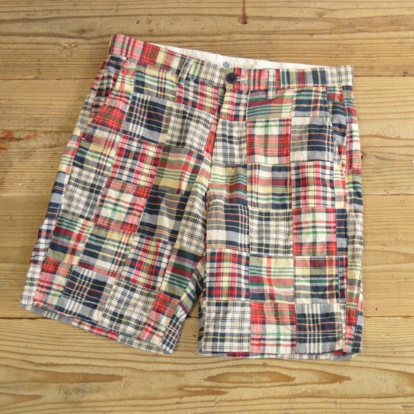 画像1: J.CREW Patchwork Check Half Pants 【W31】