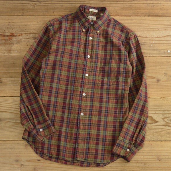 画像1: 70s Lanier Check B.D Shirts 【Small】