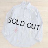 70s BIG MAC Embroidery Chambray Shirts 【Large】