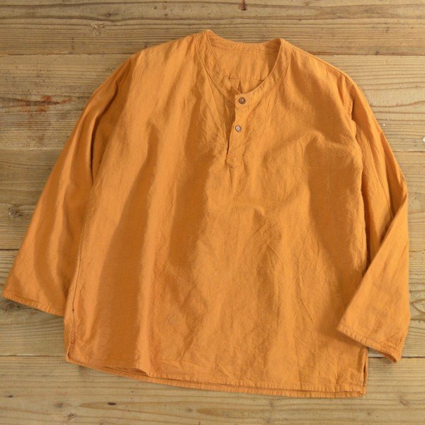 画像1: Unknown No Collar Pullover Shirts 【Small】