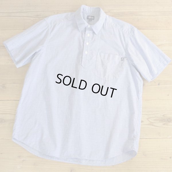 画像1: STUSSY Pullover Half Shirts MADE IN USA 【Large】