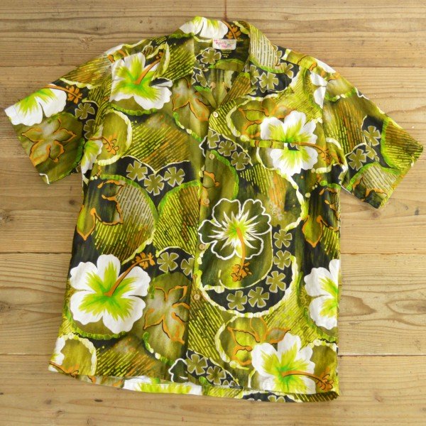 画像1: GO BAREFOOT Aloha Shirts 【Medium】