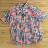 Flying Scotsman Patchwork Check Half Shirts MADE IN USA Dead Stock 【Medium】