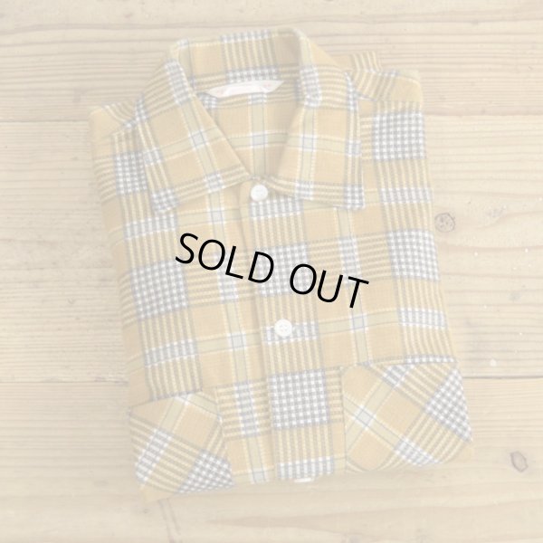 画像1: 60-70s King Kole Vintage Print Flannel Shirts Dead Stock 【Small】