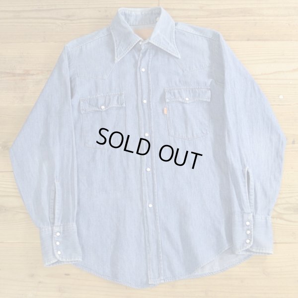 画像1: 70s Levi's Denim Western Shirts MADE IN USA 【Medium】