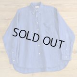 J.CREW ジェイクルー インディゴ リネン ボタンダウン シャツ 【Lサイズ】