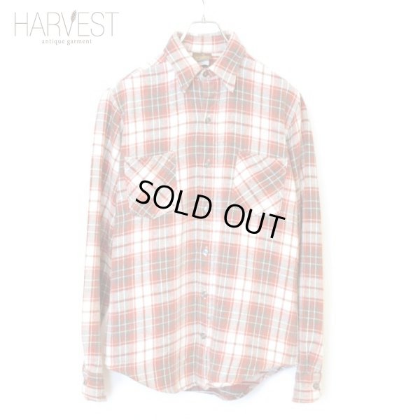 画像1: 70-80s Sears Heavy Flannel Check Shirts