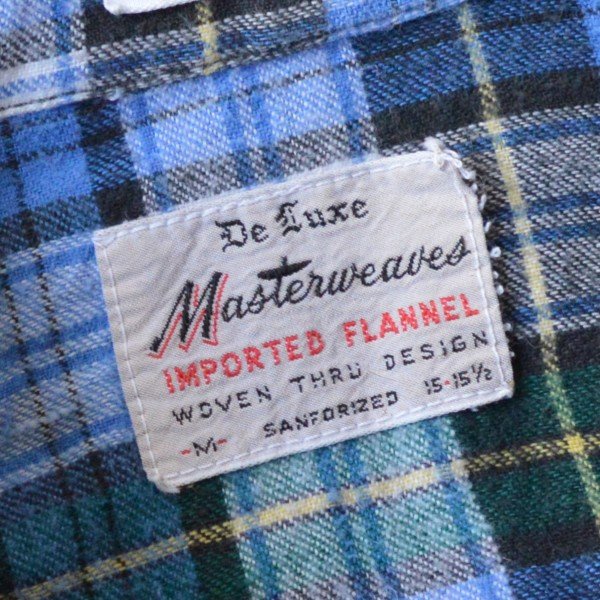 画像3: 70s DeLuxe Masterweaves Old Flannel Shirts