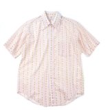 VAN HEUSEN ヴァンヒューゼン 花柄ストライプシャツ 【約 Lサイズ】 【SALE】