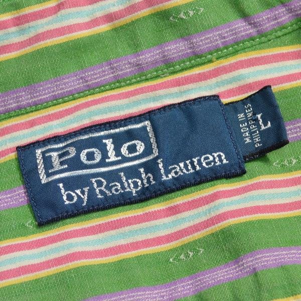 画像3: POLO Ralph Lauren ポロ ラルフローレン ネイティブストライプシャツ 【Lサイズ】