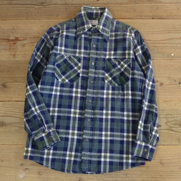 画像1: Sears Print Flannel Shirts