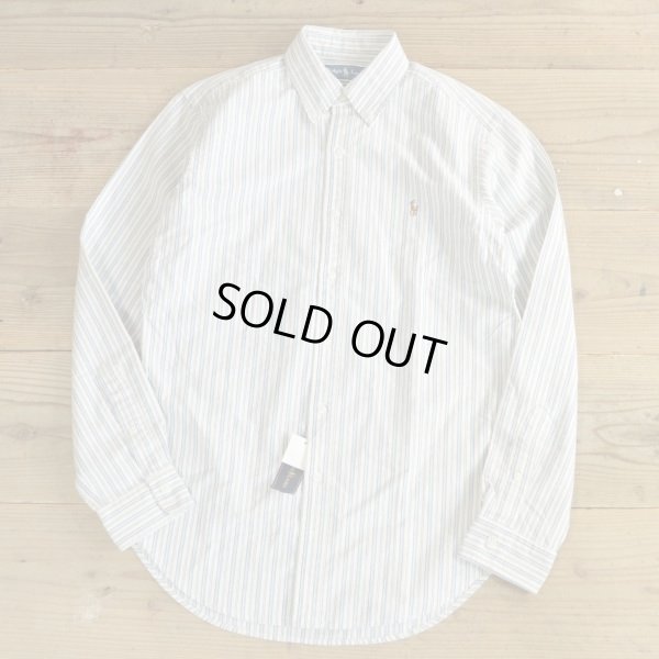 画像1: Ralph Lauren Stripe B.D Shirts Dead Stock