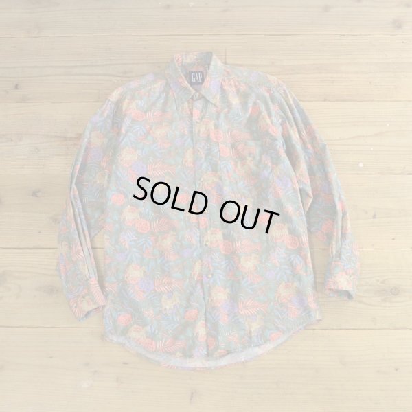 画像1: 90s GAP Botanical Pattern Shirts 【Medium】