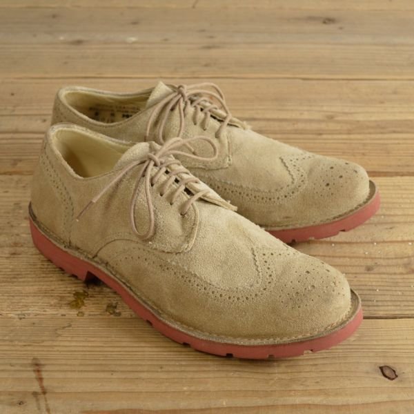 画像1: Vintage SHOE COMPANY Suede Wing-Tip Shoes