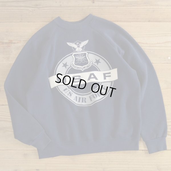 画像1: 80s ARTEX US AIR FORCE Print Sweat MADE IN USA 【Large】