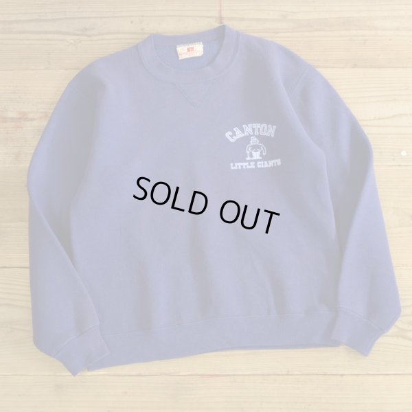 画像1: 80s Russell College Print Sweat MADE IN USA 【Medium】