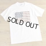 Hanes Stars and Stripes Print T-Shirts MADE IN USA Dead Stock 【Large】