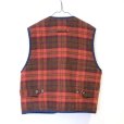 画像2: Eddie Bauer Wool Check × Quilting Reversivle Vest (2)