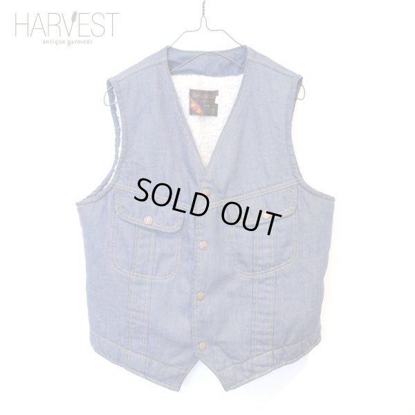 画像1: 70-80s EW Denim Boa Vest