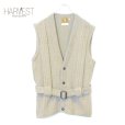 画像1: 70s GARY REED Old Wool Knit Vest with Belt (1)